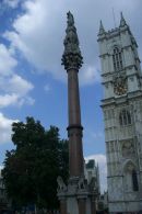 Statue in front of Westminster Cathedral, Westminster, London
